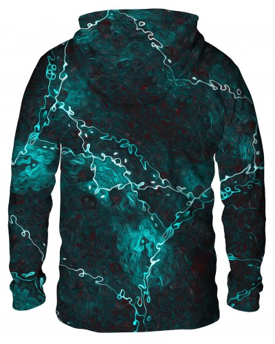 Hoodie with the hood Marble Turquoise