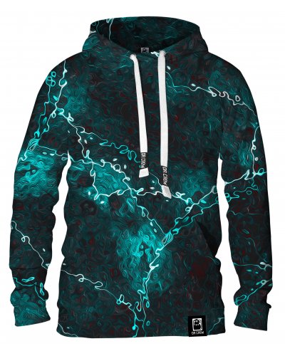 Hoodie with the hood Marble Turquoise