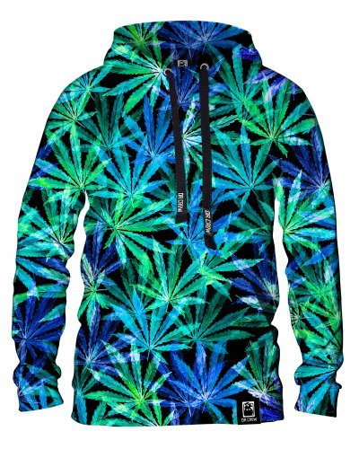 Hoodie with the hood Hemp Blue