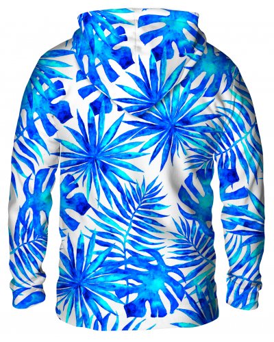 Hoodie with the hood Blue Summer Palm