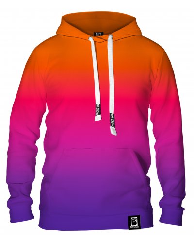 Hoodie with the hood Ombre Orange Purple