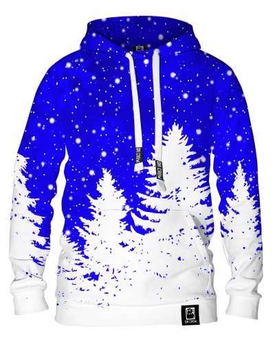 Hoodie with the hood Christmas Tree Blue