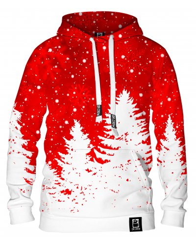 Bluza z kapturem Christmas Tree Red