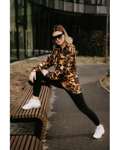 Bluza z kapturem Gold Leopard