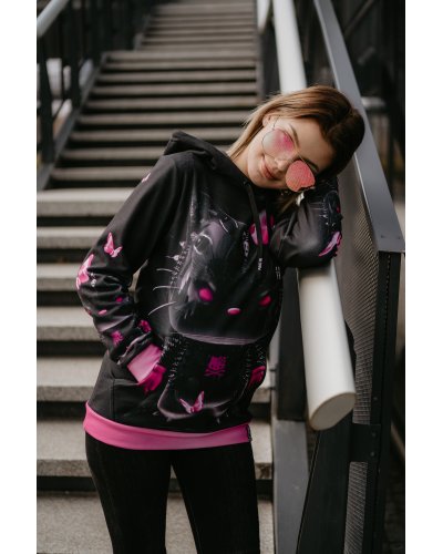 Bluza z kapturem Kitty Punk