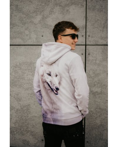 Hoodie with the hood Winter Wolf