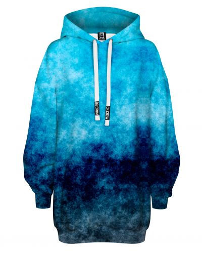 Hoodies Oversize Blue Grunge