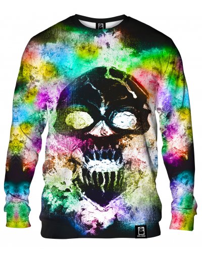 Hoodie without the hood Neon Skull