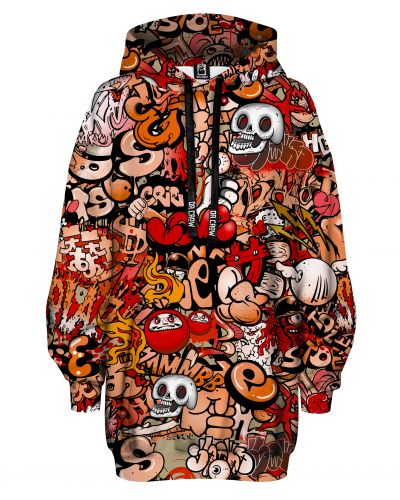 Hoodies Oversize Graffiti Skull