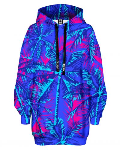 Bluza Oversize Neon Palms Blue