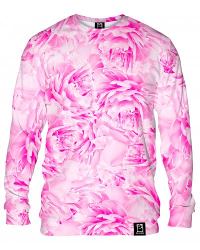 Hoodie without the hood Peonies Pink