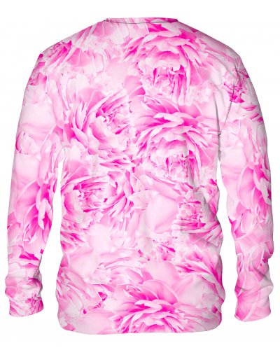 Hoodie without the hood Peonies Pink