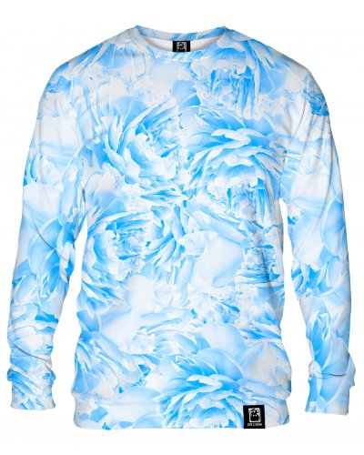 Hoodie without the hood Peonies Blue