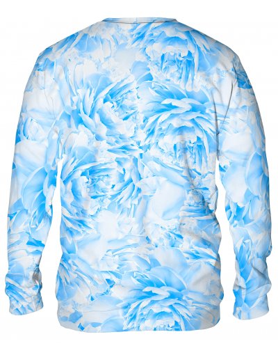 Hoodie without the hood Peonies Blue