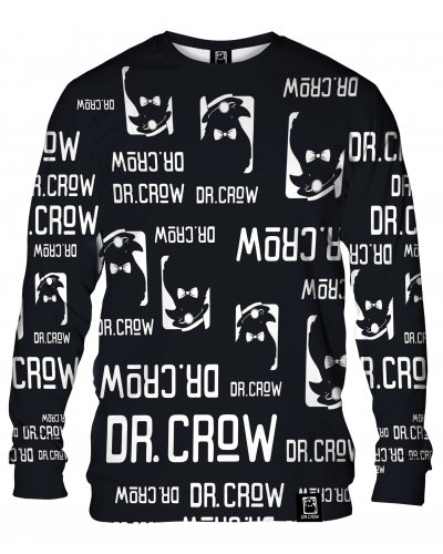 Hoodie without the hood Dr.Crow Logo Black