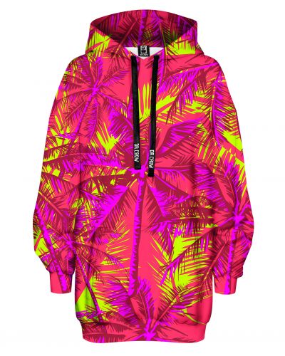 Bluza Oversize Neon Palms Pink