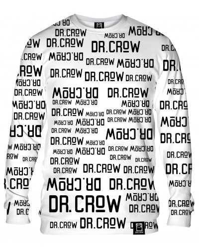 Bluza bez kaptura Dr.Crow Text White