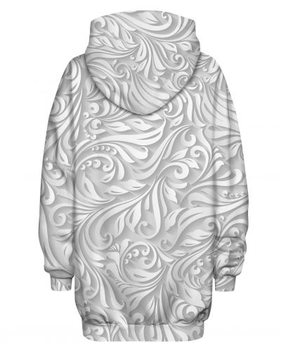 Hoodies Oversize White Paisley