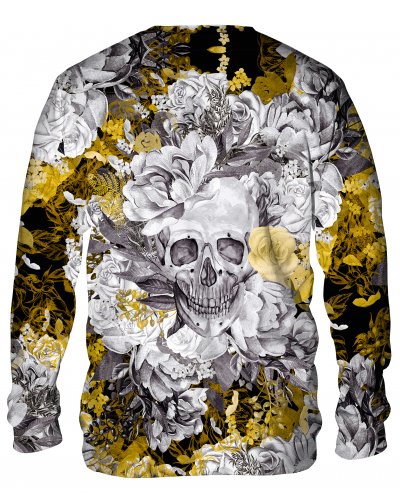 Hoodie without the hood Skull in Flower