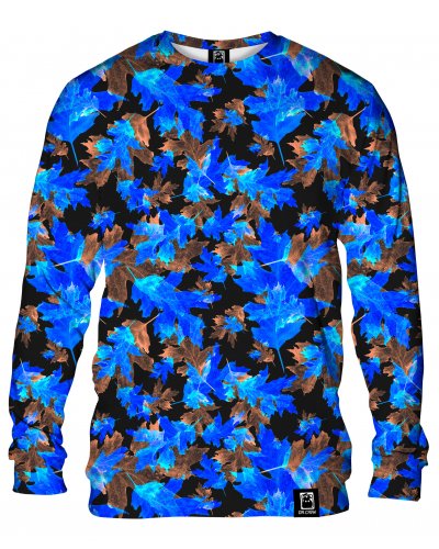 Hoodie without the hood Blue Leaves