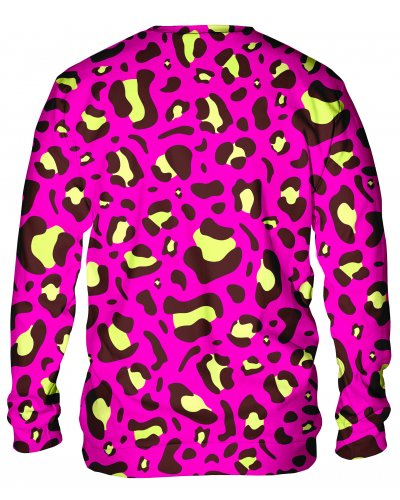 Bluza bez kaptura Leopard Pink