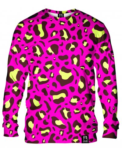 Bluza bez kaptura Leopard Pink