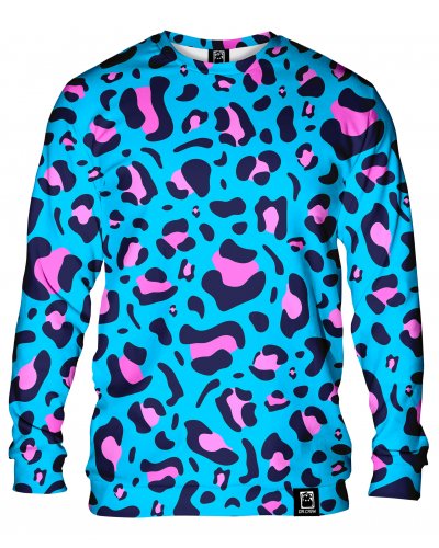 Hoodie without the hood Leopard Blue