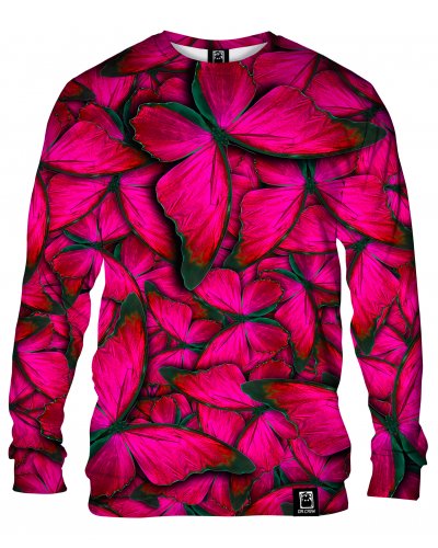 Bluza bez kaptura Butterfly Pink