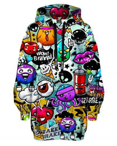 Hoodies Oversize Graffiti Bizarre