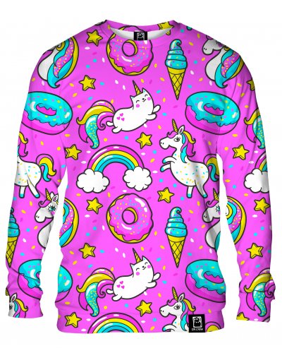 Bluza bez kaptura Unicorn Confetti