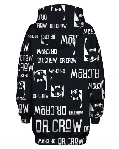 Hoodies Oversize Dr.Crow Logo Black