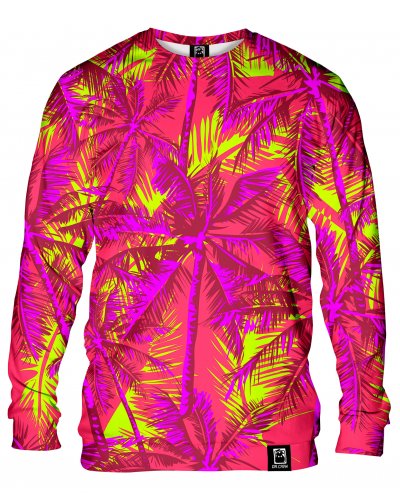 Bluza bez kaptura Neon Palms Pink