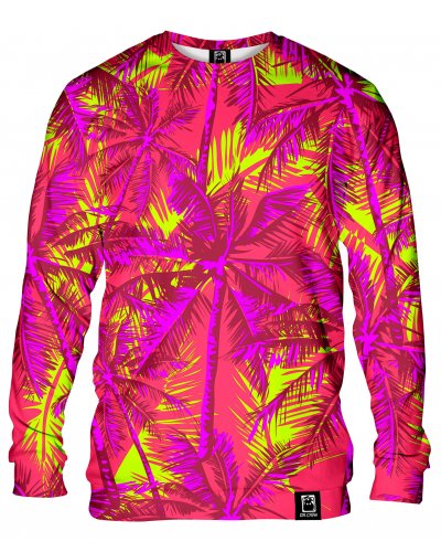 Hoodie without the hood Neon Palms Pink