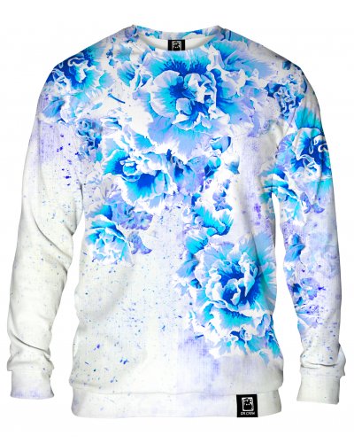 Hoodie without the hood Beautifull Flowers Blue