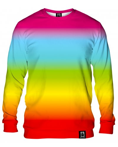 Hoodie without the hood Ombre Rainbow