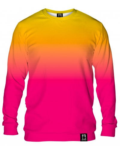 Hoodie without the hood Ombre Yellow Pink