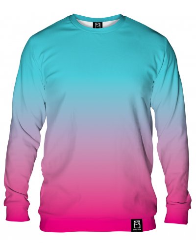 Hoodie without the hood Ombre Mint Pink