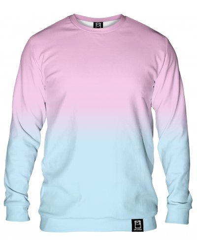 Hoodie without the hood Ombre Blue Pink