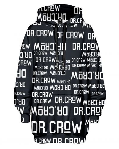 Bluza Oversize Dr.Crow Text Black