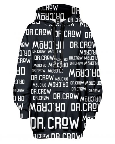 Hoodies Oversize Dr.Crow Text Black