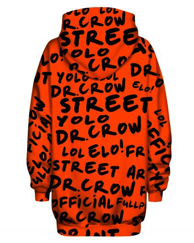 Hoodies Oversize Dr.Crow Orange