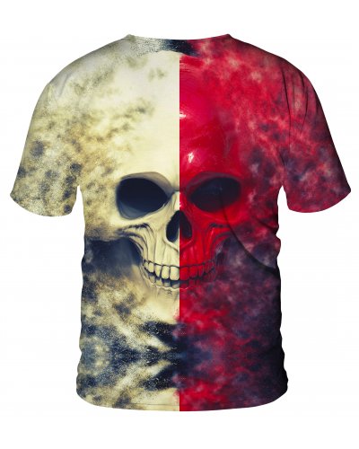 T-Shirt White Red Skull