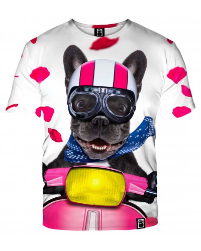 T-Shirt Dog on Scooter