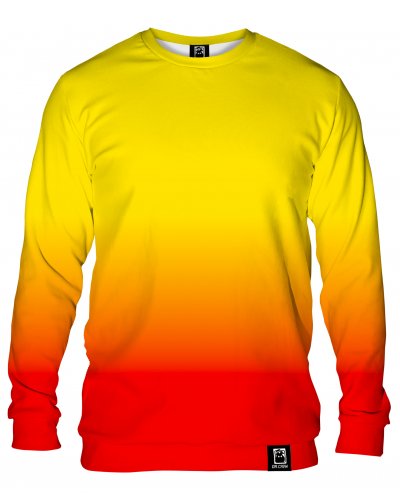 Hoodie without the hood Ombre Yellow Red