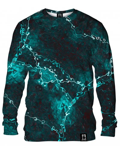 Hoodie without the hood Marble Turquoise