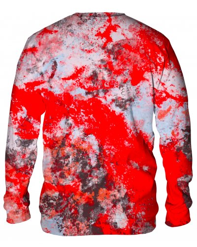 Hoodie without the hood Marble Red