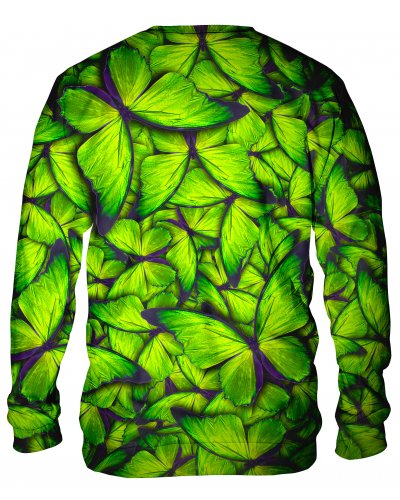 Hoodie without the hood Butterfly Green