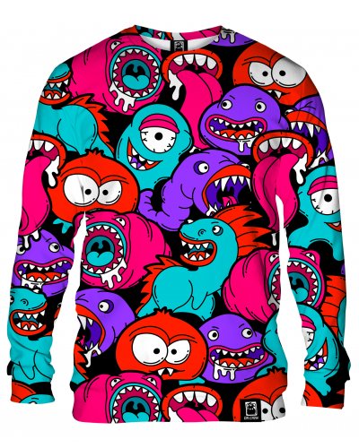 Hoodie without the hood Colorful Monsters