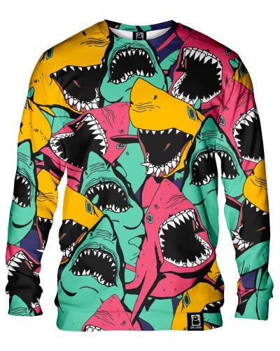 Hoodie without the hood Angry Sharks