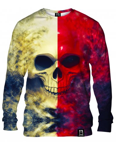 Hoodie without the hood White Red Skull